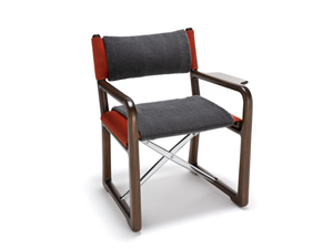 LPIDC01 ST. MORITZ - Folding director mahogany and fabric chair - Chair by Exteta