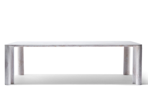 MICHELANGELO - Rectangular travertine garden table - Table by Exteta