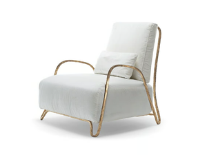 MOONLIGHT HIGH - Fabric garden armchair with armrests - Armchair by Exteta