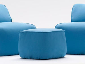 SOFT - Square fabric garden pouf - Pouf by Exteta