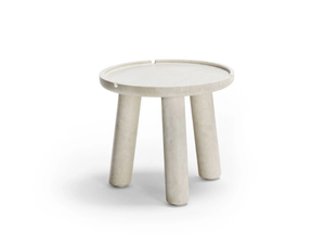 STONE ROUND - Round low Ostuni stone coffee table - Side table by Exteta