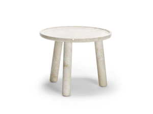 STONE ROUND - Round Ostuni stone coffee table - Side table by Exteta