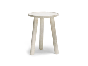 STONE ROUND - Round Ostuni stone high side table - Side table by Exteta