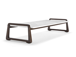 SUNSET - Rectangular low Carrara marble coffee table - Side table by Exteta