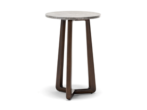 SUNSET - Round Bardiglio marble high side table - Side table by Exteta