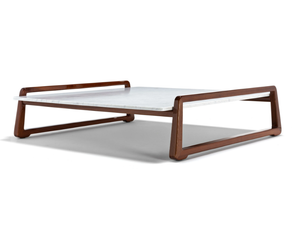 SUNSET - Square low Carrara marble coffee table - Side table by Exteta