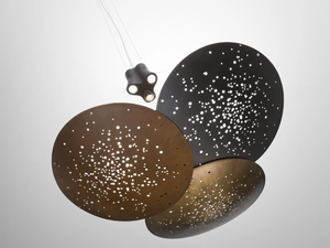 LENS F46 3x - LED metal pendant lamp - Ceiling lamp by Fabbian