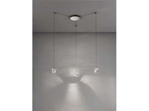 TRIPLA 3 SPOTS - LED crystal pendant lamp - Ceiling lamp by Fabbian