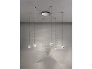 TRIPLA 6 SPOTS - LED crystal pendant lamp - Ceiling lamp by Fabbian