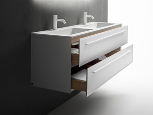 7.0 - Double wall-mounted vanity unit with drawers - Washbasin cabinet by FALPER