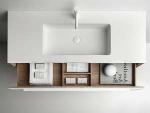 7.0 - Wall-mounted vanity unit with drawers - Washbasin cabinet by FALPER