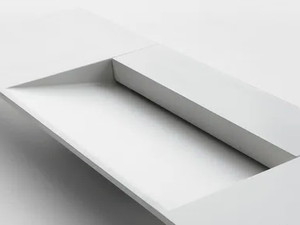 ARC - Cristalplant® washbasin with integrated countertop - Washbasin by FALPER