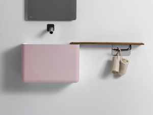 BAULETTO - Rectangular wall-mounted Ceramilux® handrinse basin - Washbasin by FALPER
