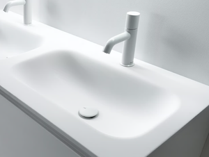 FRESH - Ceramilux® washbasin with integrated countertop - Washbasin by FALPER