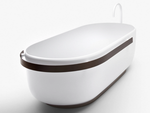 HOMEY - Freestanding oval Cristalplant® bathtub - Bathtub by FALPER