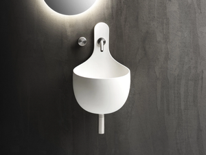 OTRE - Wall-mounted Cristalplant® handrinse basin round - Washbasin by FALPER