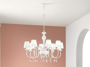 ARTHUR - Metal chandelier with crystals - Ceiling lamp by Fan Europe Lighting