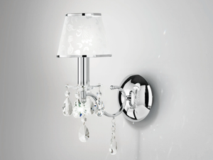 BOEME - Chrome plated wall lamp with crystals - Wall lamp by Fan Europe Lighting
