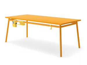 HUG - Rectangular metal table - Table by Fantin
