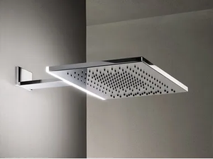 ACQUAFIT 38 K031B+K031A - Rectangular 2-spray stainless steel overhead shower with chromotherapy - Shower by Fantini Rubinetti