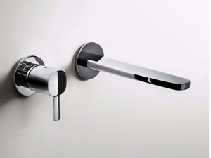 LAMÈ - 2 hole wall-mounted washbasin mixer - Tap by Fantini Rubinetti