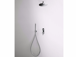 LAMÈ - Shower mixer with hand shower with overhead shower - Shower by Fantini Rubinetti