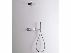 LAMÈ - Shower mixer with hand shower with overhead shower - Shower by Fantini Rubinetti