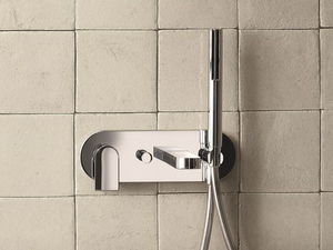 MARE - Wall-mounted bathtub mixer with hand shower - Tap by Fantini Rubinetti