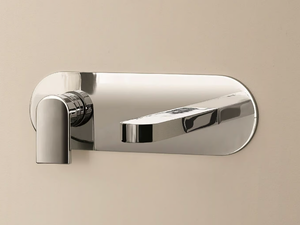 MARE - Wall-mounted washbasin mixer with plate - Tap by Fantini Rubinetti