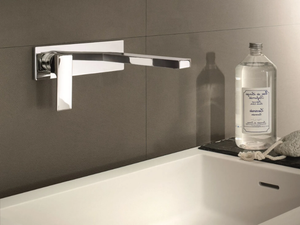 MINT - Wall-mounted washbasin mixer with plate - Tap by Fantini Rubinetti