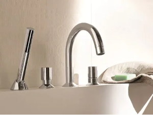 NOSTROMO - 1665 - 4 hole bathtub set with hand shower - Tap by Fantini Rubinetti