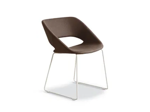 KABIRA - Sled base fabric chair - Chair by FANTONI