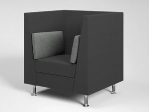 NAXOS ACOUSTIC - Acoustic fabric armchair with armrests - Armchair by FANTONI