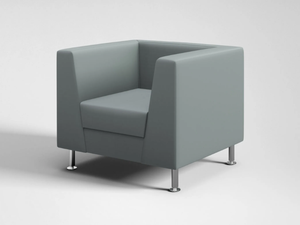 NAXOS ELITE - Leather armchair with armrests - Armchair by FANTONI