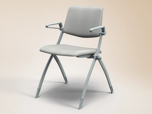 ZERO9 - Stackable folding fabric training chair with armrests - Chair by FANTONI