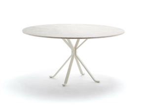 CRAB - Round glass and steel dining table - Table by Fasem
