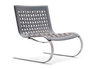 O'MIES - Cantilever tanned leather easy chair - Armchair by Fasem