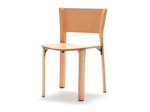 S91 - Tanned leather chair open back - Chair by Fasem