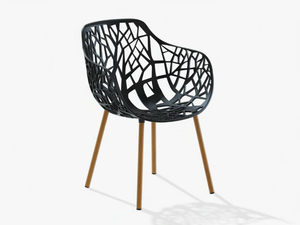 FOREST - Aluminium garden chair with armrests - Chair by FAST