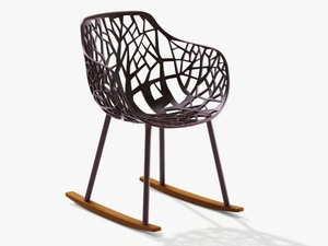 FOREST - Rocking aluminium chair with armrests - Chair by FAST