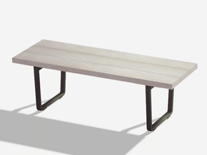 ORIZON - Wooden effect aluminium garden bench - Bench by FAST