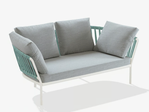 RIA - 2 seater garden sofa in aluminum and fabric - Sofa by FAST
