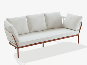 RIA - 3 seater garden sofa in aluminum and fabric - Sofa by FAST