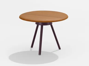 ZEBRA - Coffee table in painted aluminium with top in Iroko - Side table by FAST