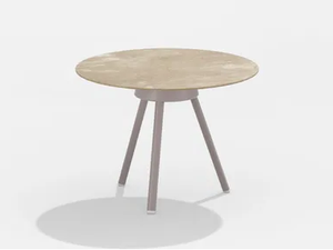 ZEBRA - Coffee table in painted aluminium with top in porcelain stoneware - Side table by FAST