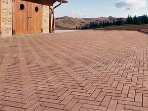 LISTELLO - Concrete outdoor floor tiles with terracotta effect - Floor tile-stone by FAVARO1