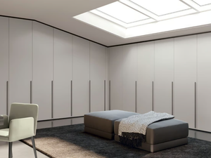 BARRET - Corner melamine-faced chipboard walk-in wardrobe - wardrobe by Febal Casa