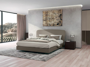 MARCEL - Bed with high headboard - Bed frame by Febal Casa