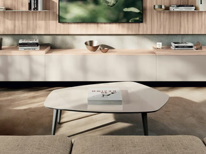 MATERICO - Low beech coffee table - Coffee table by Febal Casa