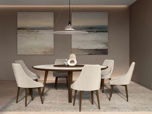 PERSEO - Round dining table with Lazy Susan - Table by Febal Casa